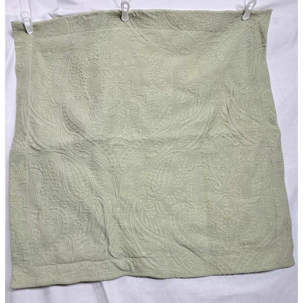 The Company Store Euro Pillow Shams Sage Paisley Matelasse 26" Square Set of 5